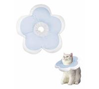 Collier Anti-relous pour Chats, Anneau intérieur réglable, léger et Non Collant, ne Bloque Pas la Vision, Facile à Nettoyer, Convient aux Chiens et aux Chats pesant de 4 à 7 kg, Bleu