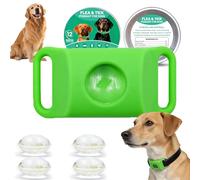 Collier Anti Tique Chien Naturel - Protect Your Dog with 12 Months of Protection - Réglable, Durable, Multi-Effets : barrière Anti-parasitaire Douce et Suivi Compatible pour Chiens Actifs (4,Vert)