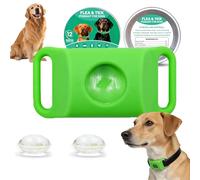 Collier Anti Tique Chien Naturel - Protect Your Dog with 12 Months of Protection - Réglable, Durable, Multi-Effets : barrière Anti-parasitaire Douce et Suivi Compatible pour Chiens Actifs (2,Vert)