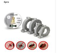 Collier antiparasitaire, collier réglable pour chat et chien anti-puces et anti-moustiques box gris 62 cm (4pcs)