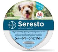 Collier antiparasitaire - SERESTO - Petit chien - Couleur noire - Efficace contre les parasites