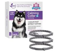 Collier apaisant aux phéromones, 3 pièces réglables pour animaux de compagnie pour se détendre | Collier de réduction du stress de longue durée de 60 jours, pour chiens de petite, moyenne et grande