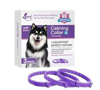 Collier apaisant pour chien - 3 colliers relaxants pour chiens avec phéromones, dure 60 jours | du stress pour les races petites, moyennes et grandes, contrôle du comportement, accès