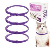 Collier apaisant réglable - Phéromones efficaces pour chat et chien | collier calme pour chaton, aide à soulager le stress et les malaises | Solution fiable pour gratter, combattre, stress