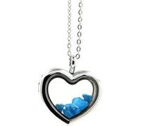 Collier Apatite bleu neon brut