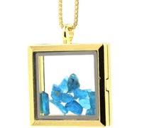 Collier Apatite bleu neon brut