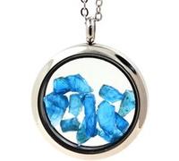 Collier Apatite bleu neon brut
