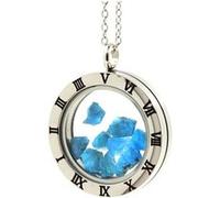 Collier Apatite bleu neon brut