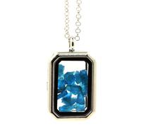 Collier Apatite bleu neon brut Bleu G