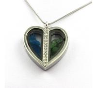 Collier Apatite bleu neon , Grenat Tsavorite brut Bleu G