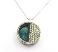 Collier Apatite Paraiba Brut. Modèle Demi-Cercle.