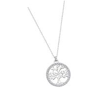 Collier Arbre De Vie En Argent Lotus Lp1746-1/1 Zircone Argent 925 Jlp1746-1-1