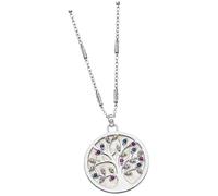Collier Arbre De Vie En Argent Lotus Lp1889-1/1 Zircone Argent 925 Jlp1889-1-1