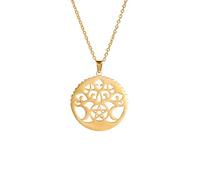 Collier arbre de vie triple lune déesse collier arbre de vie pentagramme lune pendentif pentacle arbre de vie celtique collier en acier inoxydable amulette wiccan païenne bijoux cadeaux pour femmes