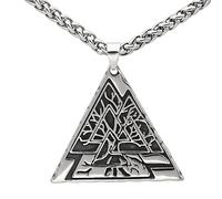 Collier Arbre de Vie Viking Nordique Pour Homme - Pendentif en Acier Inoxydable Ouroboros Noeud Celtique Vintage Fait À la Main - Charme Mode Animal Amulette Bijoux Cadeau D'Anniversaire(Yggdrasil 2)