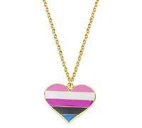 Collier arc-en-ciel pansexuel transgenre, asexué, bisexuel, soleil lesbien, non binaire, polysexuel, collier LGBT, collier LGBT, cadeau de fierté arc-en-ciel, Or