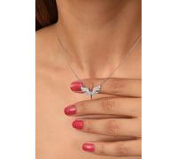 Collier Archange Michael en Argent Sterling 925 avec Pierre Blanche pour Femme