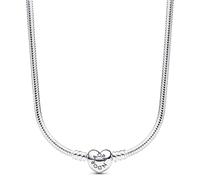 Pandora Collier maille serpent en argent sterling avec fermoir cœur, 45