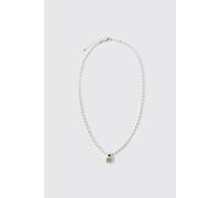 Collier argenté à pendentif chaîne homme - ONE SIZE, argent