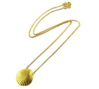 Collier artisanal plaqué or 'Princesse Ottomane' doré (coquillage) [P2288]