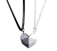 Collier assorti avec pendentif d'amour, deux âmes et un cœur, collier pour couple, ensemble de bijoux d'amitié assorti, taille unique, Voir la description du produit