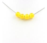 Collier avec 4 perles d'agate jaune 8 mm