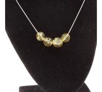 Collier avec 4 perles de citrine 8 mm