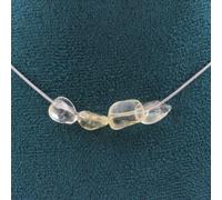 Collier avec 4 perles de citrine brésilienne. Chaîne en acier inoxydable