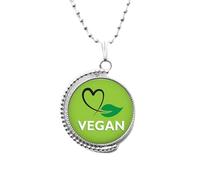 Collier avec cabochon en verre pour régime végétarien, régime végétarien, bijoux organiques pour femme et homme, PU356