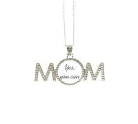 Collier avec citation inspirante « Yes You Can » - Cadeau de fête des mères pour maman, grand-mère, M
