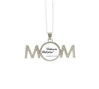 Collier avec citation « No worries » - Art déco - Cadeau de fête des mères pour maman, grand-mère - Bijoux d'anniversaire, M
