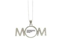 Collier avec citation « Once Time Is Wasted Life Is Wasted » - Cadeau de fête des mères pour maman, grand-mère, M