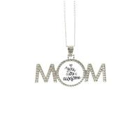 Collier avec citation « You Are Awesome » - Art déco - Cadeau de fête des mères pour maman, grand-mère, M