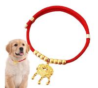 Collier avec collier pour animaux de compagnie, collier pour chien du Nouvel An - Collier pour collier de l'année du chien serpent | Collier réglable avec cadenas en or ou pendentif hochet pour chaton