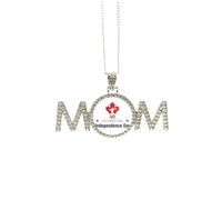 Collier avec drapeau en érable pour la fête de l'indépendance du Canada, cadeau pour maman, grand-mère, bijou d'anniversaire, M