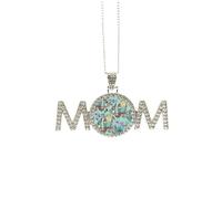 Collier avec fleur bleue pour protéger les amoureux des animaux domestiques, cadeau de fête des mères pour maman, grand-mère, collier d'anniversaire, M