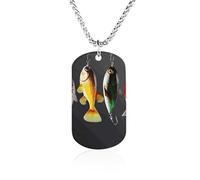 Collier avec image personnalisée, bijoux commémoratifs pour femmes et | Divers types d'appâts de pêche Collier avec image Collier pendentif en acier inoxydable