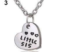 Collier avec inscription « Broken Heart Sisters » - Inscription « Big Middle Little Sister » - 1 design attrayant