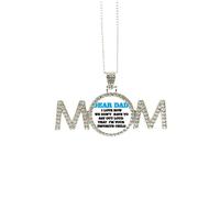 Collier avec inscription « Dear Dad » - Cadeau de fête des mères pour maman, grand-mère, M