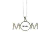 Collier avec inscription « Happiness Word » - Cadeau de fête des mères pour maman, grand-mère, grand-mère, M