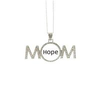 Collier avec inscription « Hope » avec citation inspirante - Cadeau de fête des mères pour maman, grand-mère, M