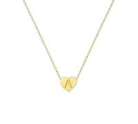 Collier avec lettre d'amour fabriqué en acier Ti résistant pour une touche unique à n'importe quelle collection ou tenue (doré K)