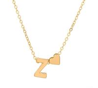 Collier avec lettre en acier inoxydable, une façon unique d'exprimer votre affection (collier Z doré KC)