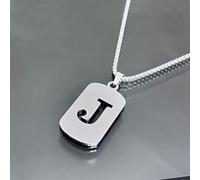 Collier avec lettre en acier Ti personnalisé pour raconter des histoires et expressions individuelles (lettre J)
