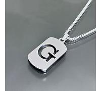 Collier avec lettre en acier Ti personnalisé pour raconter des histoires et expressions individuelles (lettre G)