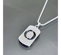 Collier avec lettre en acier Ti personnalisé pour raconter des histoires et expressions individuelles (lettre O)