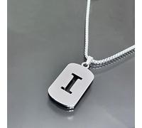 Collier avec lettre en acier Ti personnalisé pour raconter des histoires et expressions individuelles (lettre de I)