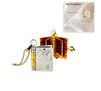 Collier avec livre « I'm Always With You » pour fille de la part de maman, colliers personnalisés pour femmes ouvrables avec 6 pages d'informations gravées, collier avec lettre pour ma fille, cadeau