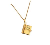 Collier avec livre « My Incredible Daughter » - Ouvert avec 6 pages - Cadeau d'amour - Collier en alliage de titane offert à sa fille par les parents, 1, Métal, Pas de gemme