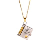 Collier avec livre « My Incredible Daughter » - Ouvert avec 6 pages - Cadeau d'amour - Collier en alliage de titane offert à sa fille par les parents, 1, Métal, Pas de gemme